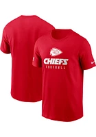 Nike Kansas City Chiefs Red Sideline Cotton Short Sleeve T Shirt