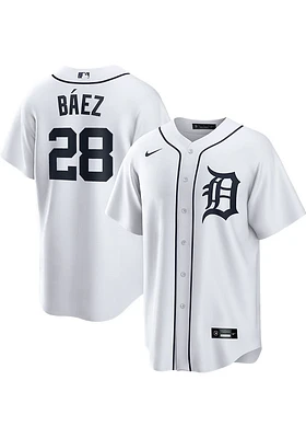 Javier Baez Detroit Tigers Mens Replica Home Jersey - White
