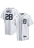 Javier Baez Detroit Tigers Mens Replica Home Jersey - White