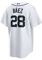 Javier Baez Detroit Tigers Mens Replica Home Jersey - White