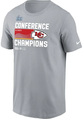 Nike Kansas City Chiefs Grey 2022 Conference Champions Short Sleeve T Shirt