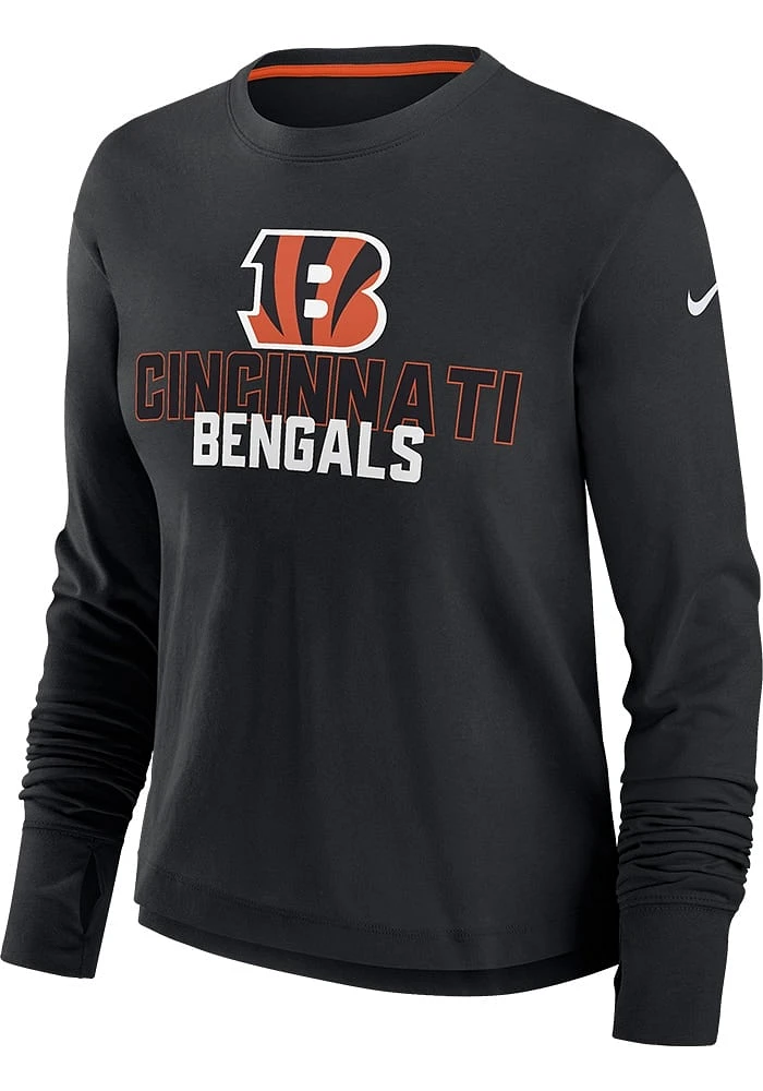 Nike Cincinnati Bengals Womens Black Team LS Tee