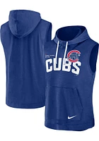 Nike Chicago Cubs Blue Sleeveless Lightweight Hood Short Sleeve Hoods