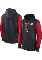 Nike Cleveland Guardians Mens Blue THERMA HOODIE Hood