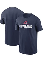 Nike Cleveland Guardians Navy Blue Retro Team Rep Short Sleeve T Shirt
