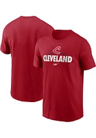 Nike Cleveland Guardians Red Retro Team Rep Short Sleeve T Shirt
