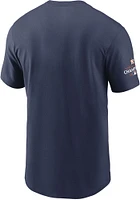 Nike Houston Astros Navy Blue Gold Wordmark Short Sleeve T Shirt