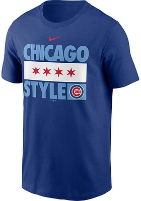 Nike Chicago Cubs Blue Local Style Short Sleeve T Shirt