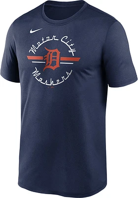 Nike Detroit Tigers Navy Blue Local Motor City Decal Short Sleeve T Shirt