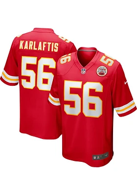 George Karlaftis  Nike Kansas City Chiefs Red HOME Football Jersey