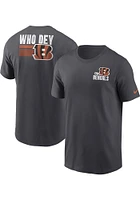 Nike Cincinnati Bengals Grey BLITZ TEAM ESSENTIAL Short Sleeve T Shirt