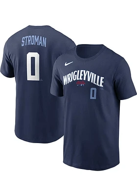 Marcus Stroman Chicago Cubs Navy Blue City Connect Short Sleeve Player T Shirt