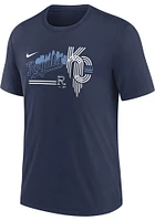 Nike Kansas City Royals Navy Blue Connect Graphic Short Sleeve Fashion T Shirt