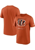 Nike Cincinnati Bengals Orange LEGEND YARD LINE CROP Short Sleeve T Shirt