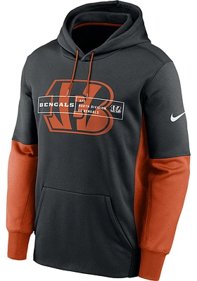 Nike Cincinnati Bengals Mens Black THERMA COLOR BLOCK Hood