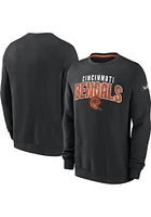 Nike Cincinnati Bengals Mens Black REWIND CLUB Long Sleeve Crew Sweatshirt