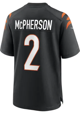 Evan McPherson  Nike Cincinnati Bengals Black HOME GAME Football Jersey