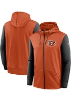 Nike Cincinnati Bengals Mens Black SIDELINE THERMA Long Sleeve Zip