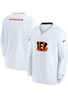 Nike Cincinnati Bengals Mens White Sideline Repel Woven Windshirt Pullover Jackets