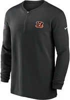 Nike Cincinnati Bengals Mens Black Sideline Dri-Fit Long Sleeve Qtr Zip Pullover