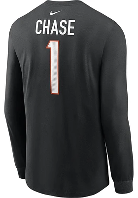 Ja'Marr Chase Cincinnati Bengals Black Player Long Sleeve T Shirt