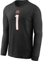 Ja'Marr Chase Cincinnati Bengals Black Player Long Sleeve T Shirt