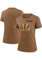 Nike Cincinnati Bengals Womens Brown Salute to Service Short Sleeve T-Shirt