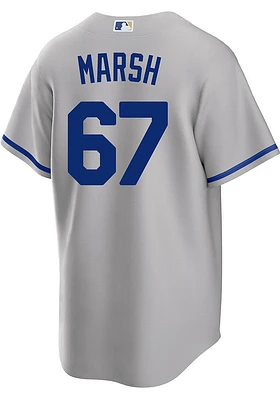 Alec Marsh Kansas City Royals Mens Replica Road Jersey - Grey