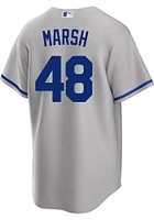 Alec Marsh Kansas City Royals Mens Replica Road Jersey - Grey