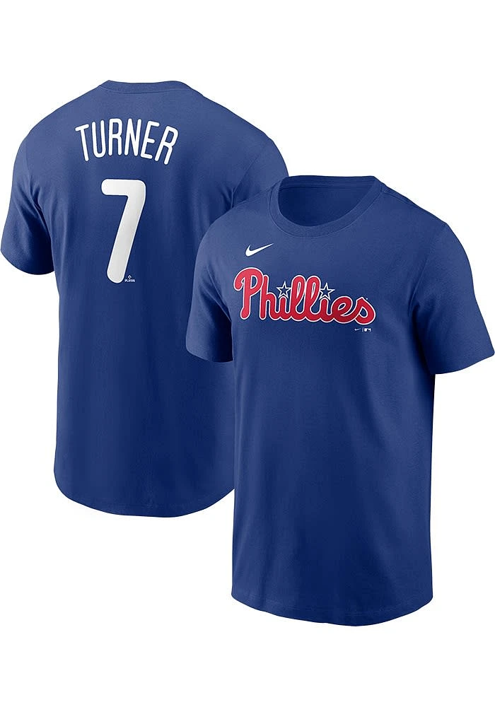 Trea Turner Philadelphia Phillies Name Number Short Sleeve Player T Shirt