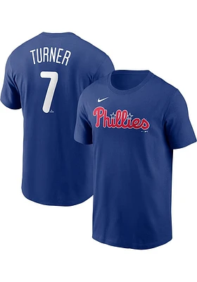 Trea Turner Philadelphia Phillies Name Number Short Sleeve Player T Shirt