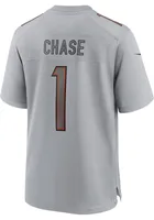 Ja'Marr Chase  Cincinnati Bengals Grey ATMOSPHERE Football Jersey