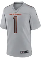 Ja'Marr Chase  Cincinnati Bengals Grey ATMOSPHERE Football Jersey