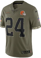 Nick Chubb Nike Cleveland Browns Mens Olive SALUTE TO SERVICE Limited Football Jersey