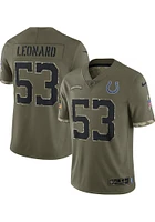 Shaquille Leonard Nike Indianapolis Colts Mens Olive SALUTE TO SERVICE Limited Football Jersey