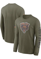 Nike Chicago Bears Olive SALUTE TO SERVICE Long Sleeve T Shirt