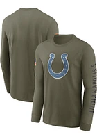 Nike Indianapolis Colts Olive SALUTE TO SERVICE Long Sleeve T Shirt