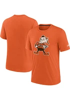 Nike Cleveland Browns Orange HISTORIC Short Sleeve Fashion T Shirt