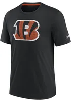 Nike Cincinnati Bengals Black HISTORIC Short Sleeve Fashion T Shirt