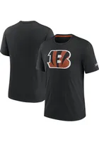 Nike Cincinnati Bengals Black HISTORIC Short Sleeve Fashion T Shirt