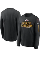 Nike Kansas City Chiefs Black TEAM SLOGAN Long Sleeve T Shirt