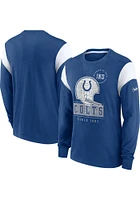 Nike Indianapolis Colts Blue HISTORIC Sleeve STRIPE Long Fashion T Shirt
