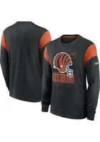 Nike Cincinnati Bengals Black HISTORIC Sleeve STRIPE Long Fashion T Shirt