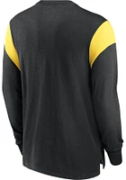 Nike Pittsburgh Steelers Black HISTORIC Sleeve STRIPE Long Fashion T Shirt