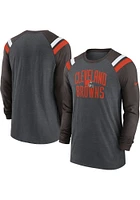 Nike Cleveland Browns Grey TRIBLEND Long Sleeve Fashion T Shirt