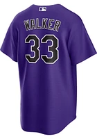 Larry Walker Colorado Rockies Mens Replica Alt Jersey - Purple