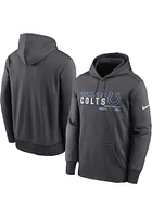 Nike Indianapolis Colts Mens Charcoal THERMA PULLOVER Hood