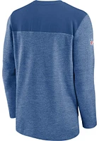 Nike Indianapolis Colts Mens Blue SIDELINE DRI-FIT HALF Zip Long Sleeve Qtr Pullover