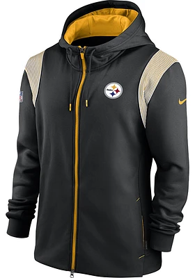 Nike Pittsburgh Steelers Mens Black TF FULL Long Sleeve Zip