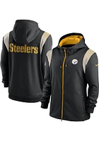 Nike Pittsburgh Steelers Mens Black TF FULL Long Sleeve Zip